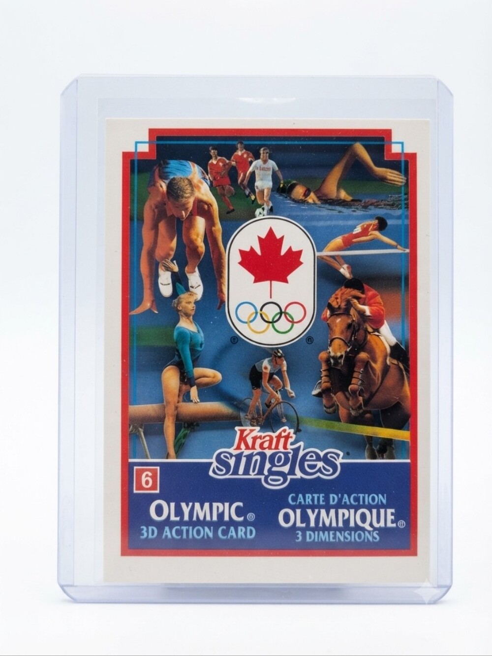 1990s Kraft Singles Olympic 3D Action Card "Gymnastics" #6